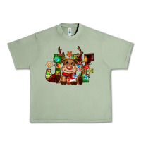 Oil Green reindeer joy christmas Urban Heavy Tee - CowGirlArtShop