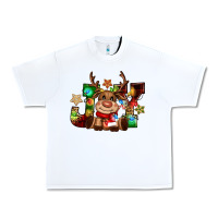 White reindeer joy christmas Urban Heavy Tee - CowGirlArtShop