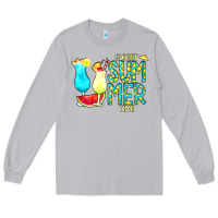 Moon Dust sweet summer time turquoise yellow Long Sleeve Tee - CowCowDesign