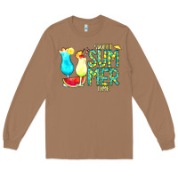 Toasted Coconut sweet summer time turquoise yellow Long Sleeve Tee - CowCowDesign