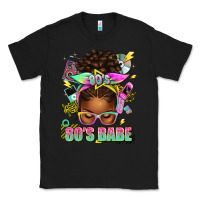 Black 80's babe afro messy bun Classic Tee - texasbilliewilder