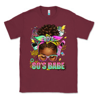 Burgundy 80's babe afro messy bun Classic Tee - texasbilliewilder