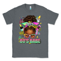 Charcoal Heather 80's babe afro messy bun Classic Tee - texasbilliewilder