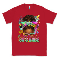 Red 80's babe afro messy bun Classic Tee - texasbilliewilder