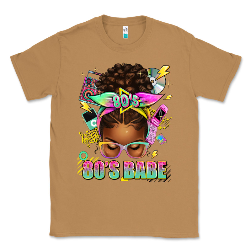 80's Babe Afro Messy Bun Classic Tee by texasbilliewilder | Teevron