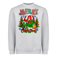 Heather Grey merry christmas car Heavyweight Sweatshirt - CowhideDigitalArt
