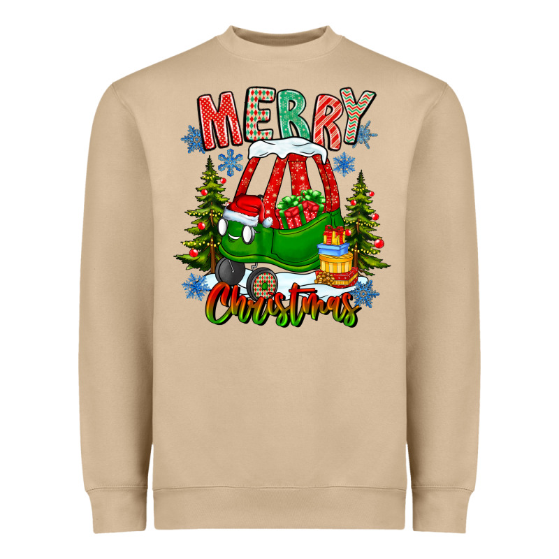 Merry Christmas Car Heavyweight Sweatshirt by CowhideDigitalArt | Teevron