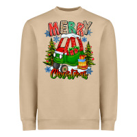 Mushroom merry christmas car Heavyweight Sweatshirt - CowhideDigitalArt