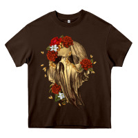 Chocolate Brown Ghost Skeleton Heavy Core Tee - RanaPortraitStore