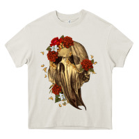 Cream Ghost Skeleton Heavy Core Tee - RanaPortraitStore