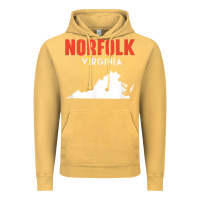 Vintage Mustard norfolk virginia usa state america travel virginian Vintage Hoodie - trangStudio
