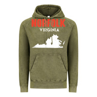 Vintage Olive norfolk virginia usa state america travel virginian Vintage Hoodie - trangStudio