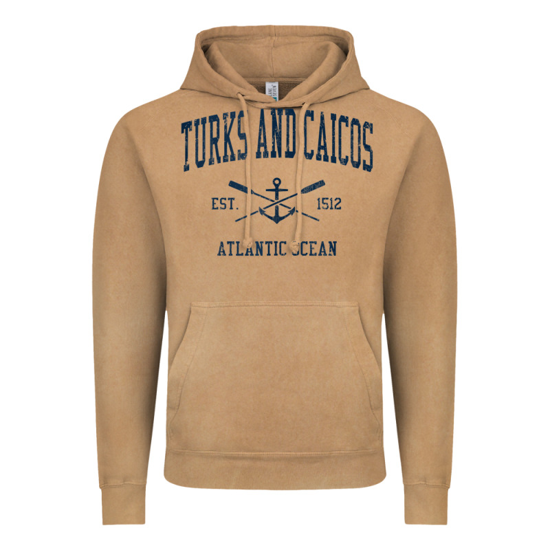 Turks And Caicos Vintage Navy Crossed Oars & Boat Anchor Vintage Hoodie by trangStudio | Teevron