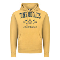 Vintage Mustard Turks And Caicos Vintage Navy Crossed Oars & Boat Anchor Vintage Hoodie - trangStudio
