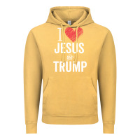 Vintage Mustard I Love Jesus And Trump Republican Conservative Gift Vintage Hoodie - trangStudio