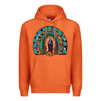 Carrot Lady Of Guadalupe Rainbow Premium Hoodie - RanaPortraitStore