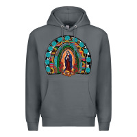 Rock Lady Of Guadalupe Rainbow Premium Hoodie - RanaPortraitStore