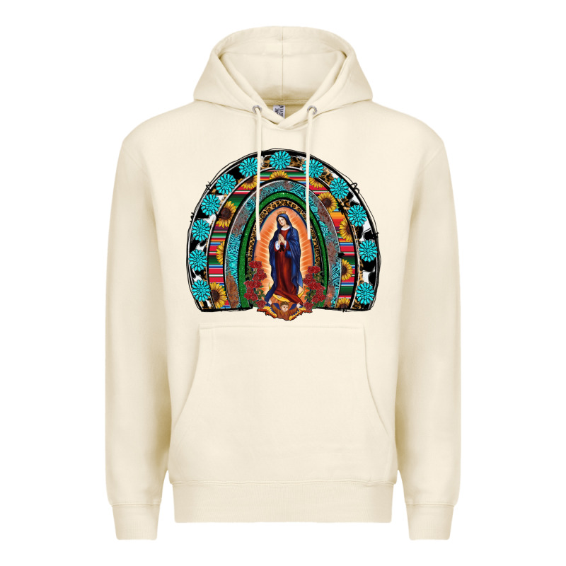 Lady Of Guadalupe Rainbow Premium Hoodie by RanaPortraitStore | Teevron
