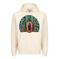Tofu Lady Of Guadalupe Rainbow Premium Hoodie - RanaPortraitStore