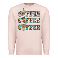 Pale Pink western coffees Premium Sweatshirt - BarkalooDesign