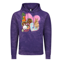Cloud Purple Easter hearts Easter Day Vintage Hoodie - HowdyJamesFarm
