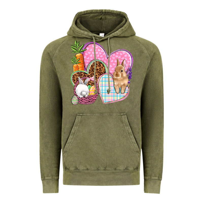 Easter Hearts Easter Day Vintage Hoodie by HowdyJamesFarm | Teevron