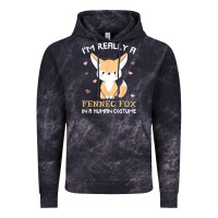 Cloud Black i'm really a fennec fox in a human costume funny gift t shirt Vintage Hoodie - trangStudio