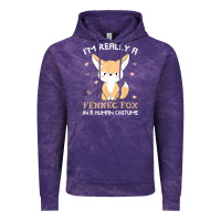 Cloud Purple i'm really a fennec fox in a human costume funny gift t shirt Vintage Hoodie - trangStudio