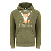 Vintage Olive i'm really a fennec fox in a human costume funny gift t shirt Vintage Hoodie - trangStudio