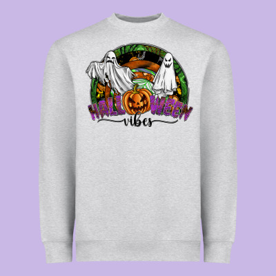 Halloween Vibes Heavyweight Sweatshirt Designed By Sublimationcraftshop