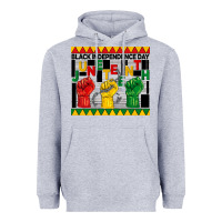 Heather Grey black independence day juneteenth tumbler Heavyweight Hoodie - BarkalooDesign