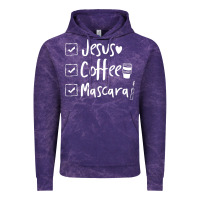 Cloud Purple Checklist Jesus Coffee Mascara Vintage Hoodie - trangStudio