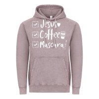 Vintage Zinc Checklist Jesus Coffee Mascara Vintage Hoodie - trangStudio