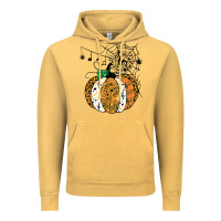 Vintage Mustard halloween pumpkin music symbols music teacher halloween t shirt copy Vintage Hoodie - trangStudio