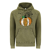 Vintage Olive halloween pumpkin music symbols music teacher halloween t shirt copy Vintage Hoodie - trangStudio