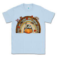 Dusty Blue Fall rainbow pumpkin Classic Tee - NancyCooperArtShop