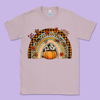 Fall Rainbow Pumpkin Classic Tee Designed By Nancycooperartshop