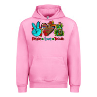 Fuchsia Pink peace love tequila Urban Hoodie - AdoDesignShop
