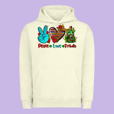 Peace Love Tequila Urban Hoodie Designed By Adodesignshop