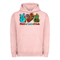 Pigment Salmon peace love tequila Urban Hoodie - AdoDesignShop