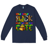 Navy Who needs luck when you are this cute Long Sleeve Tee - OliviaCreatesArt
