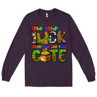 Plum Who needs luck when you are this cute Long Sleeve Tee - OliviaCreatesArt