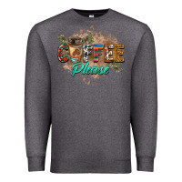 Charcoal Heather coffee please Premium Sweatshirt - BarkalooDesign