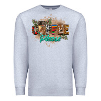 Heather Grey coffee please Premium Sweatshirt - BarkalooDesign