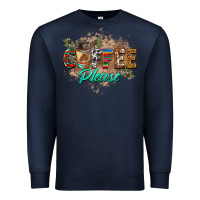Navy coffee please Premium Sweatshirt - BarkalooDesign