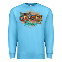 Ocean Blue coffee please Premium Sweatshirt - BarkalooDesign
