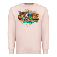 Pale Pink coffee please Premium Sweatshirt - BarkalooDesign