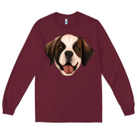 Burgundy st bernard Long Sleeve Tee - Jasminsmagicworld