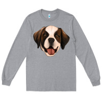 Heather Grey st bernard Long Sleeve Tee - Jasminsmagicworld