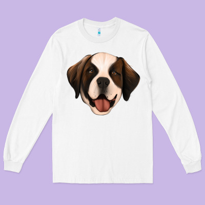 St Bernard Long Sleeve Tee Designed By Jasminsmagicworld